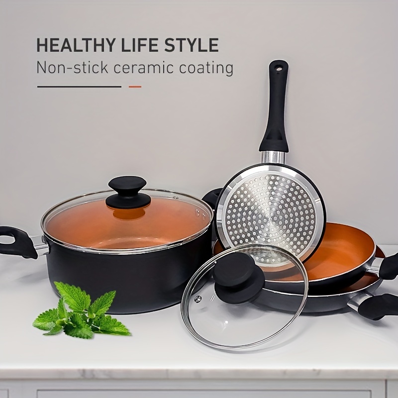 Pour Spout Milk Pan Wood Handle Non Stick Cooking Pot Kitchen With Lid  Small Easy Clean Saucepan Soup Frying Induction Hob - AliExpress