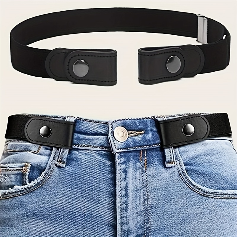 Double Ring Buckle Canvas Belts Unisex Solid Color Casual Jeans