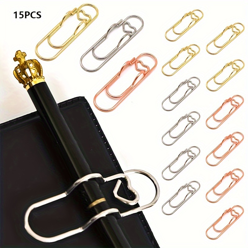 12pcs Metal Binder Clips Photo Postcard Peg Clips Paper Peg Pin Craft  Decoration Clip Office Stationery Binding Supplies
