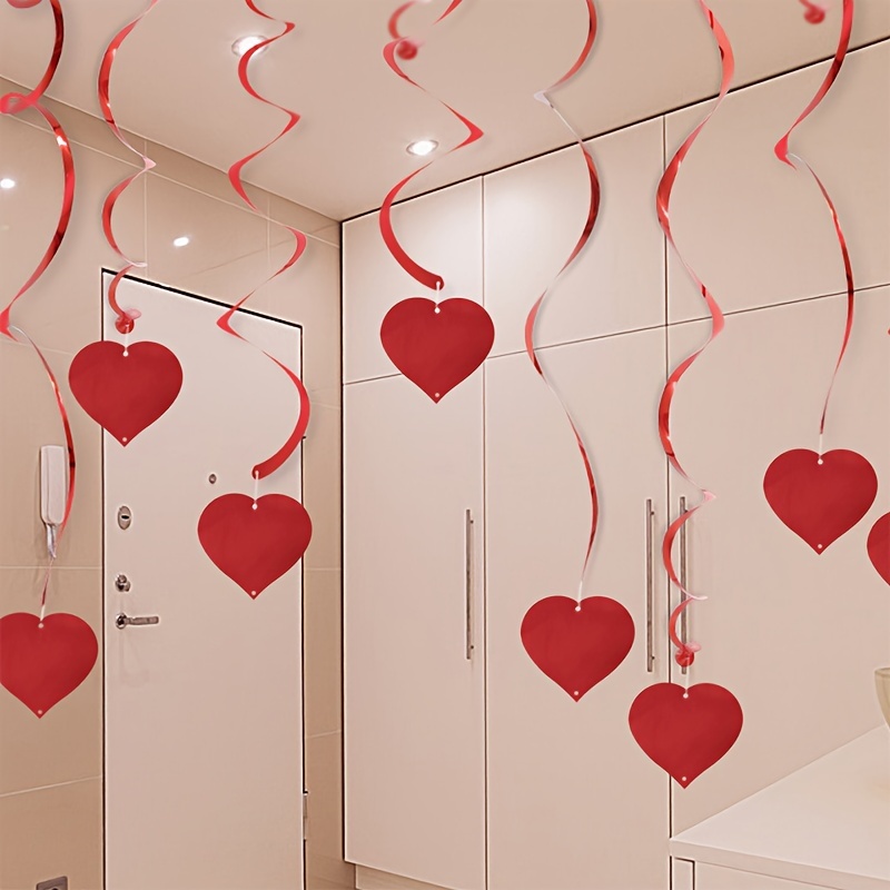 Palloncini a Forma di Cuore Rosa, Rosso e con Coriandoli - Decorazione  Amore per Camera, Casa, San Valentino