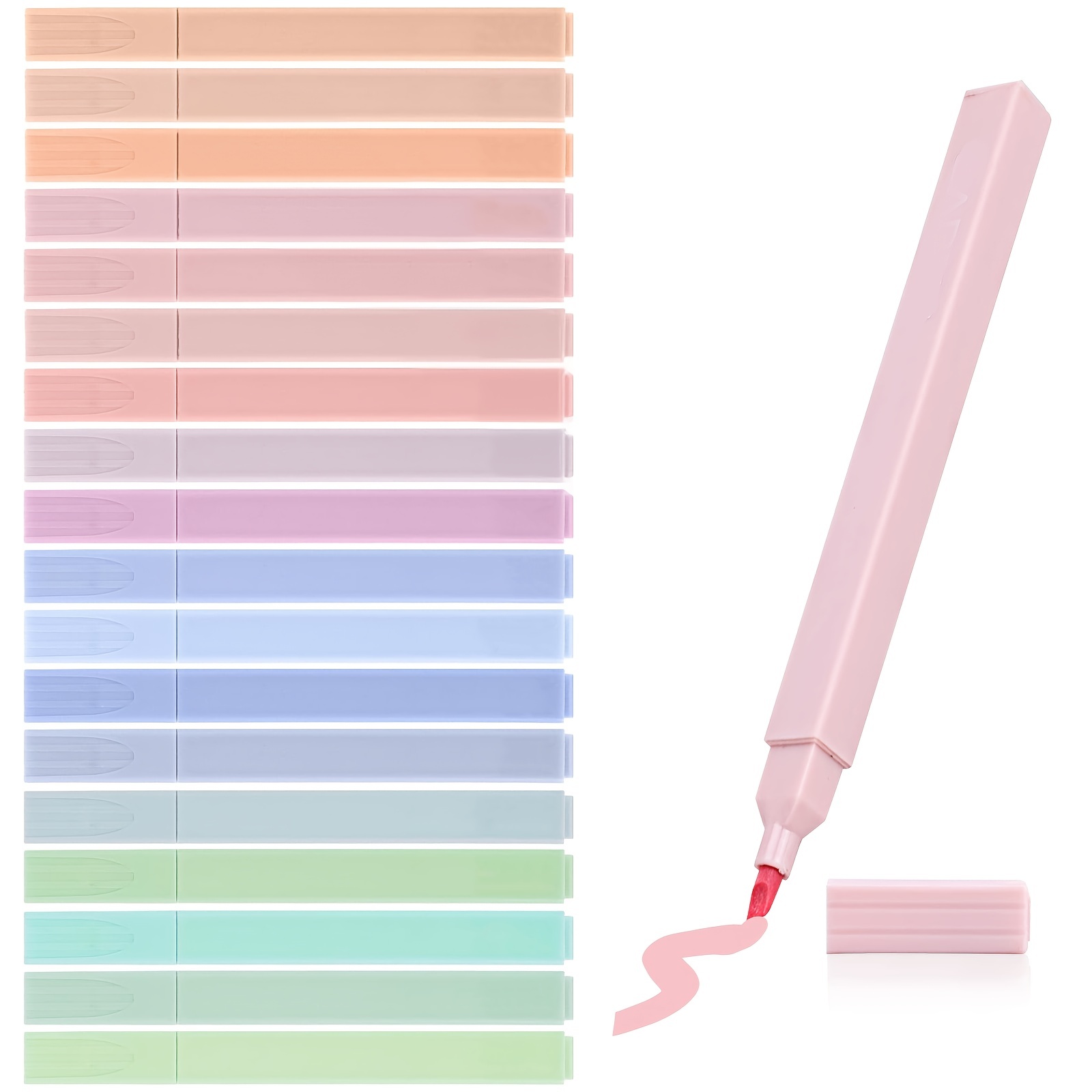 1 PCS 18 Colors Highlighter Marker Pen Water-based Pigment Single Head  Highlight Pen Stationery Office