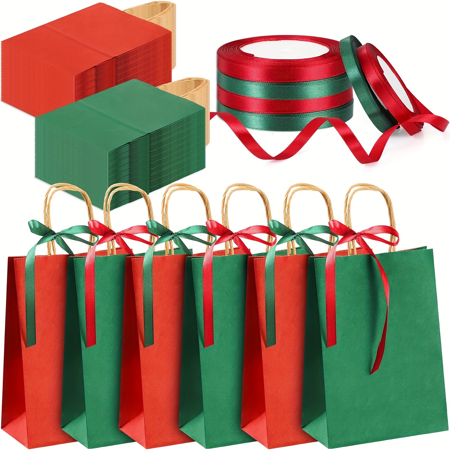 Pequeñas bolsas de regalo con asas de cinta: mini bolsa de regalo dorada,  para cumpleaños, bodas, Navidad, vacaciones, graduación, baby showers