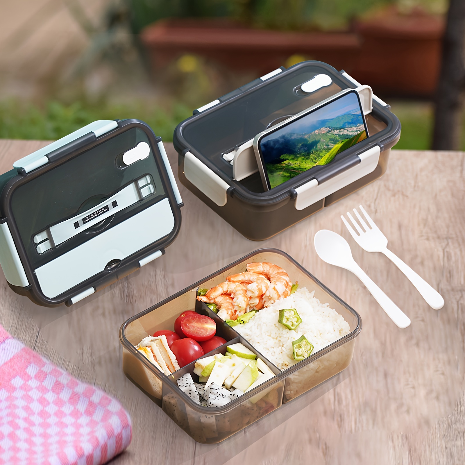 304 Stainless Steel Insulated Lunch Box Sealed Crisper Double Deck  Compartment Lunch Box Microwave Portable Lunch Box