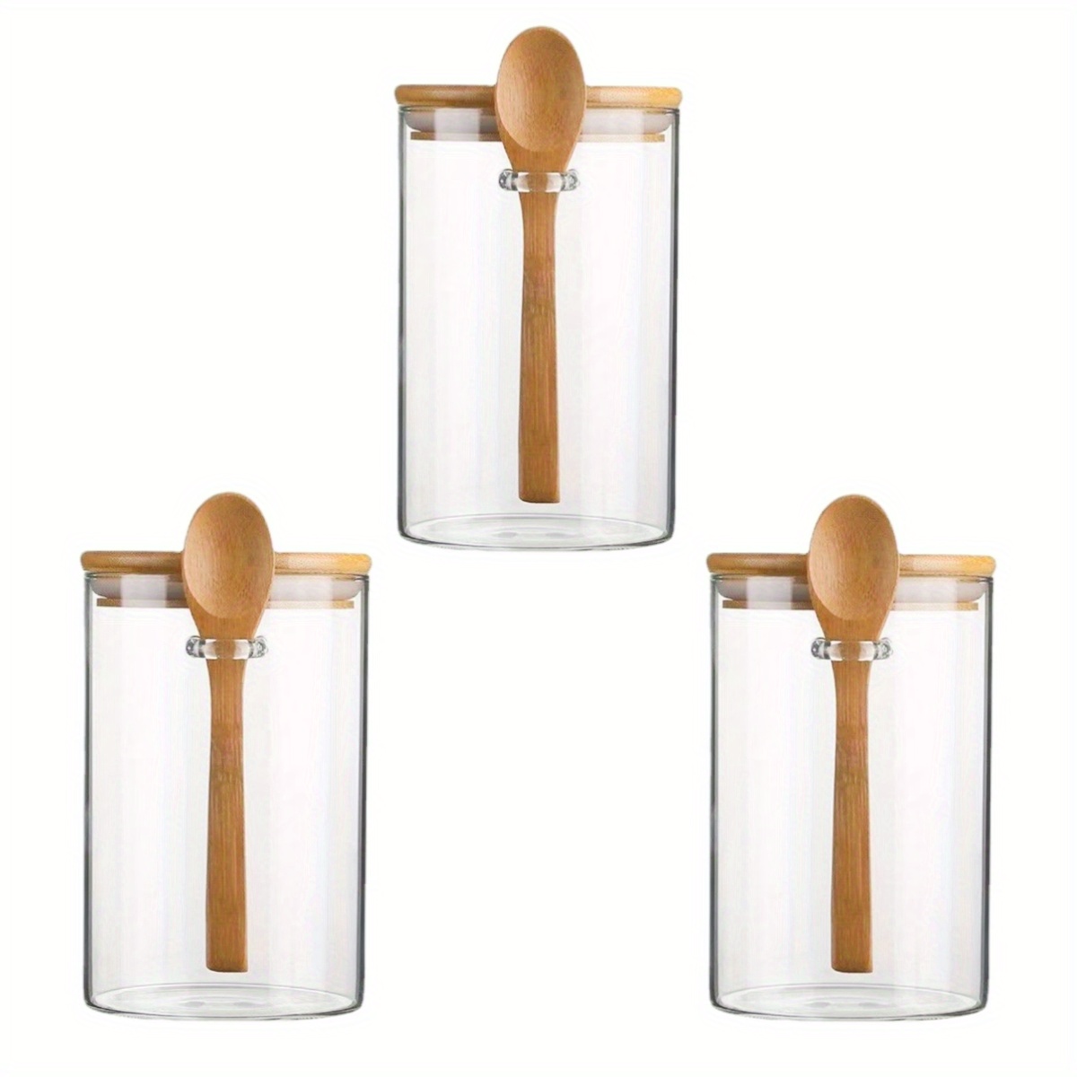 Airtight Glass Jars With Lids And Spoons Candy Jars With - Temu