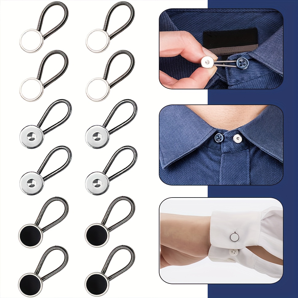 12Pcs Metal Collar Extenders Invisible Neck Extender No Sew
