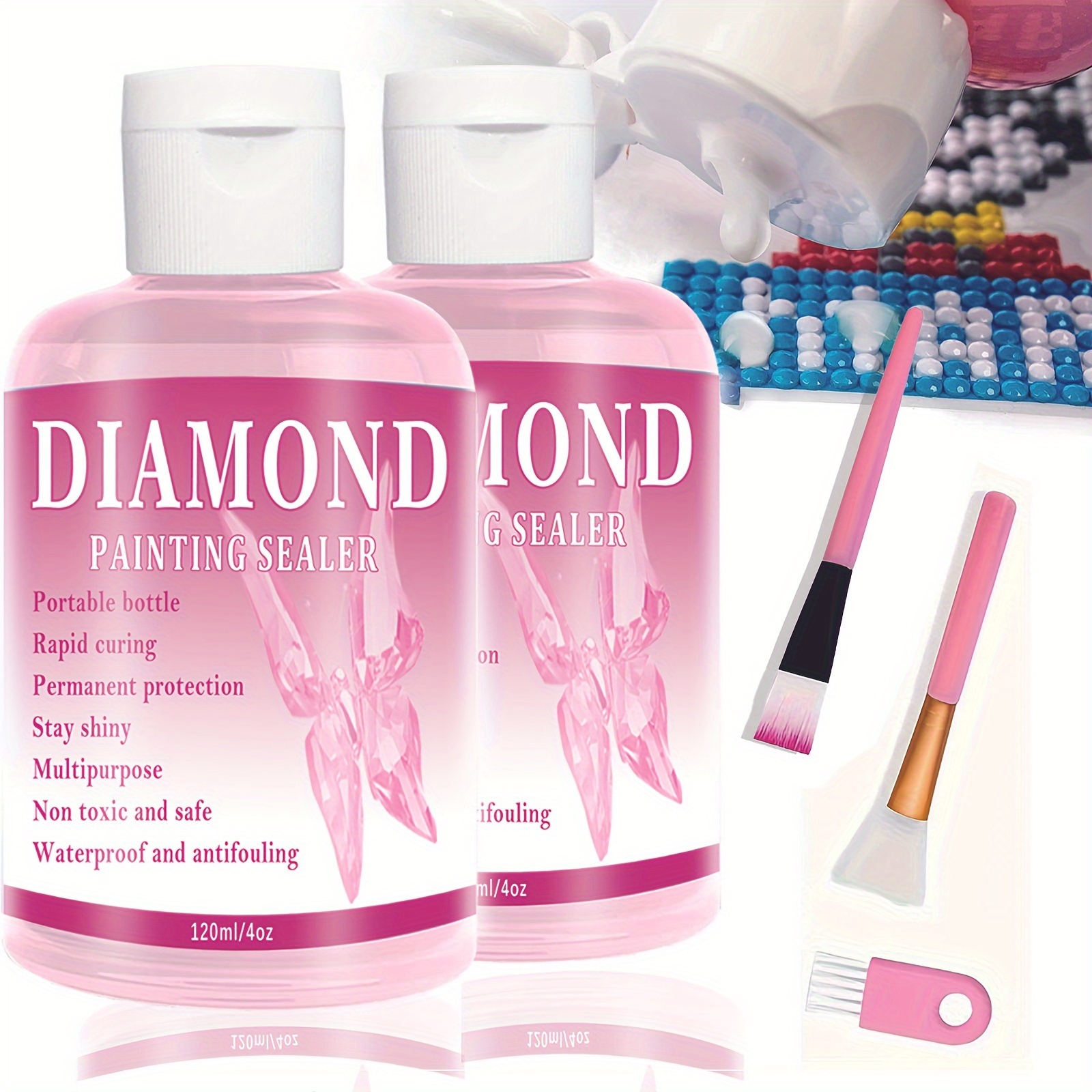 1-4Pcs Diamond Painting Glue ,Sealer Diamond Art Permanent Hold