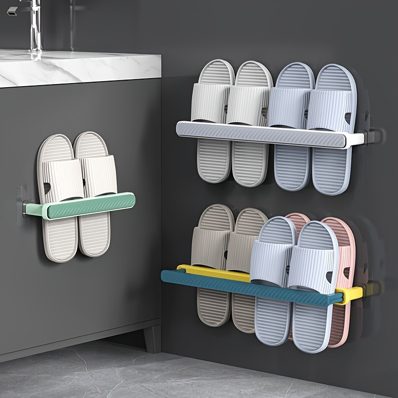 Bathroom Slipper Holder, Towel Rack, Over Door Shoe Drying Rack