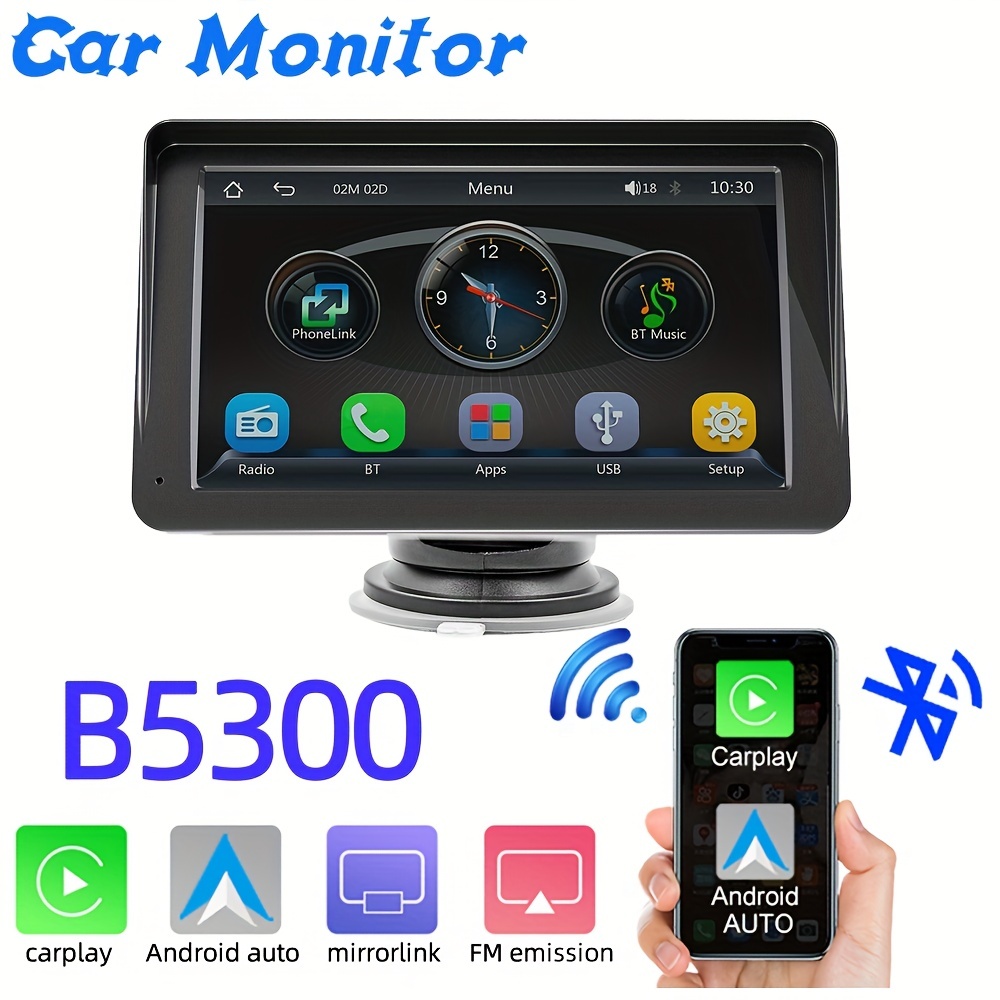 Airplay Miracast Mirror Link Box Connects Samrtphone to the Car TFT