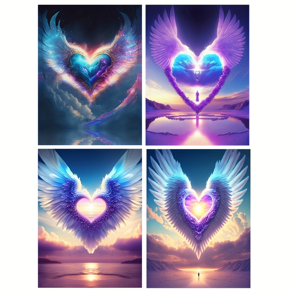 Diamond Painting Kits, DIY 5D Square Full Drill Art Perfect for Relaxation  and Home Wall Decor(Stitch＆Angel,12x16inch)