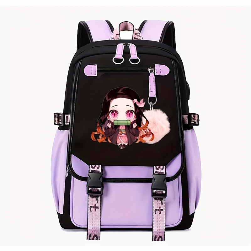 2023 FNAF Freddy Backpack Black Anime Backpacks Kids Boys Girls School Bag  Travel Laptop Daypack Schoolbag