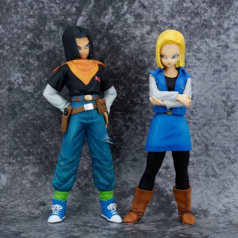 Figuras de acción de Dragon Ball Z para niños, modelo de colección de  juguetes de PVC, regalos de Navidad, Android 17, 18, 24CM