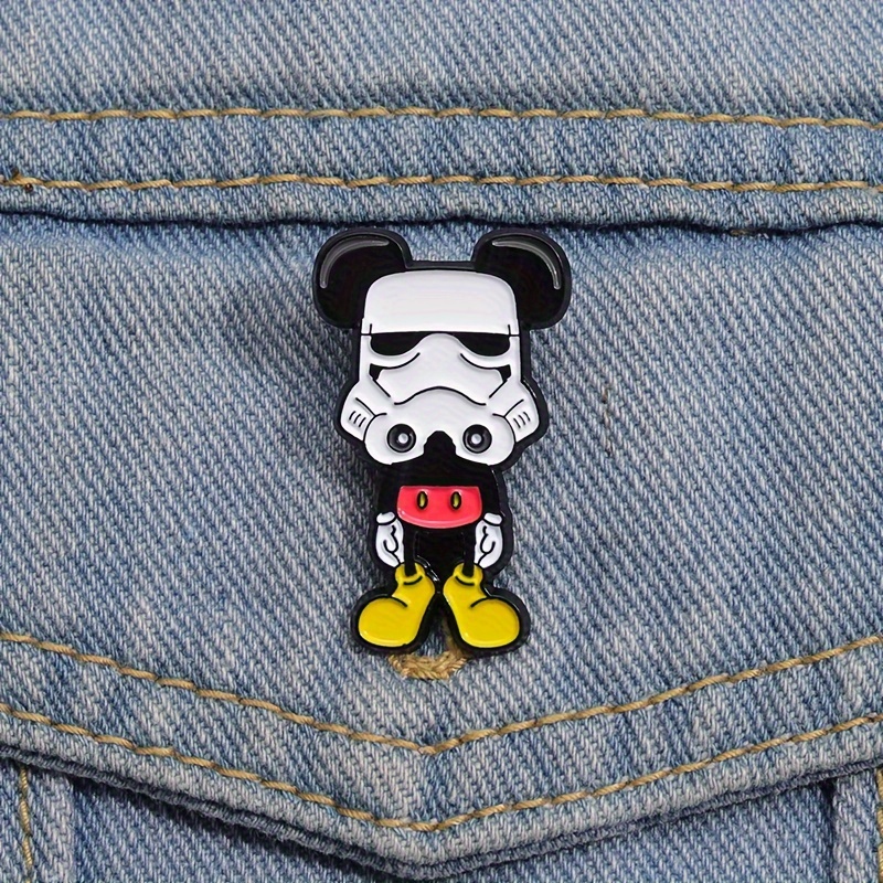 Disney Mickey Mouse Badge Star Wars Cartoon Pins Brooch Backpack