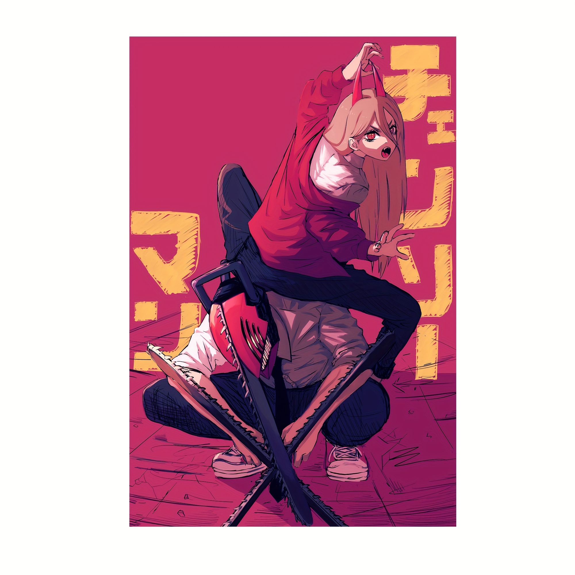 Hd Anime Figure Chainsaw Man Poster Aesthetic All Character Set Power  Horror Manga Cover Canvas Print Wall Art Kawaii Room Decor - AliExpress