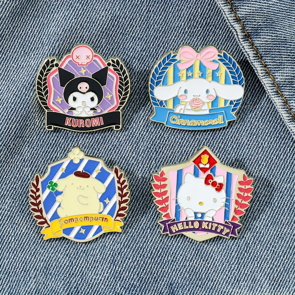 Kawaii Pokemon X Sanrio Enamel Pins Cute Pikachu Kuromi Jigglypuff  Cinnamoroll Badges Cartoon Metal Brooches for Backpack - AliExpress