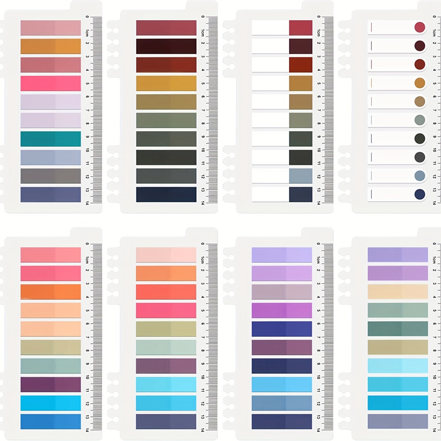 Lot de 10 feuilles d'onglets adhésifs mensuels colorés pour bureau, étude,  planificateurs, organisations (4 couleurs)