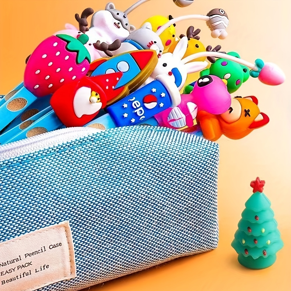 Mr. Pen- Pencil Case, Pencil Pouch, 3 Pack, Blue, Felt Fabric Pencil Case, Pen Bag, Pencil Pouch Small, Pen Case, School Supplies