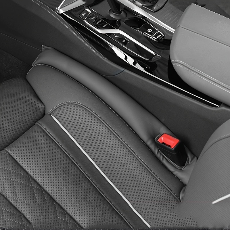 Car Seat Gap Plug Set of 2 for Teala Logo Model 3 Y S, Suede Side-seam  Anti-leakage Strip Interior Trim Anti-falling Gap Filler 