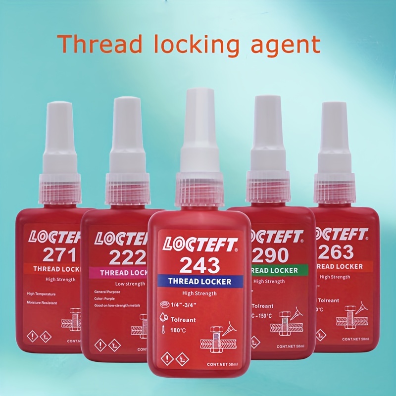 Blue Thread Lock 243 Strong Strength Locktight For Nuts, Bolts, Fasteners  And Metals. Lock Tight Thread Locker With Stable And Consistent Performance  - Temu Philippines