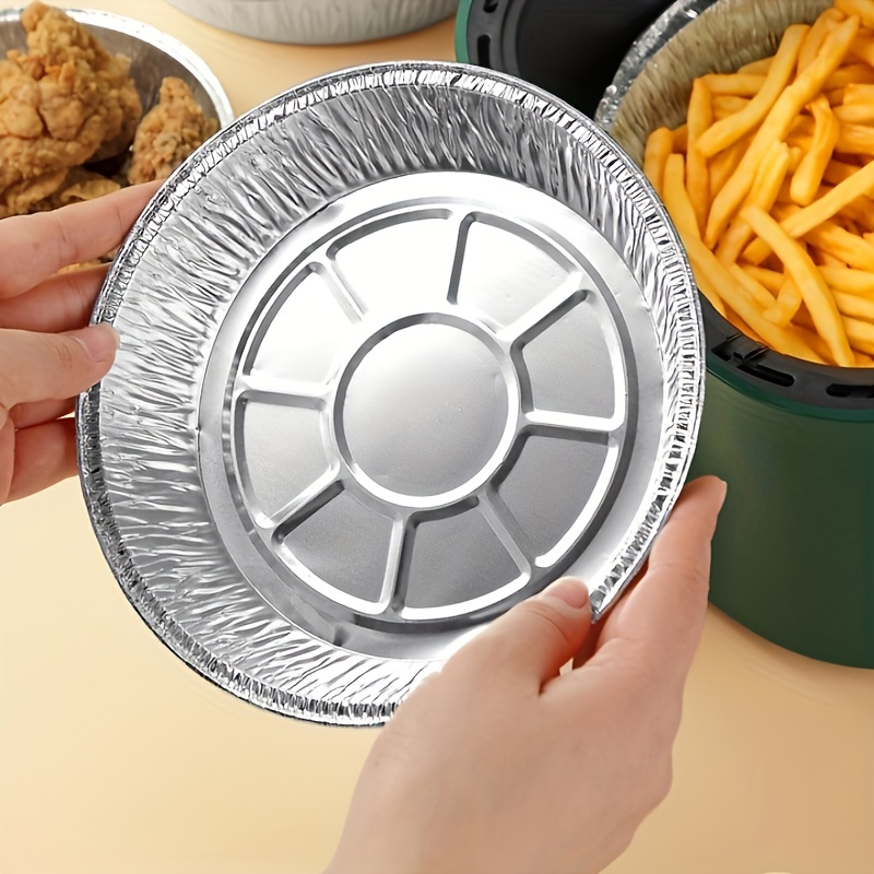 20 Pcs Aluminium Foil Trays Large Foil Food Trays with Lids Foil Baking  Trays Takeaway Tin Containers for Oven Roasting Broiling Cooking