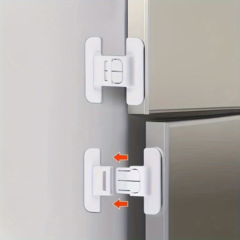 Refrigerator Door Lock Non-drilled refrigerator door lock white window  stopper with Keys Window Lock Drawer Lock Freezer Door Lock Fridge Lock  Baby
