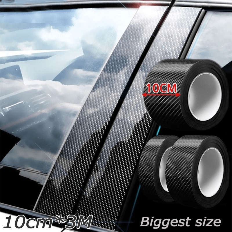10cm x 10m Auto Kohlefaser Stoßstange Anti-Collision-Streifen