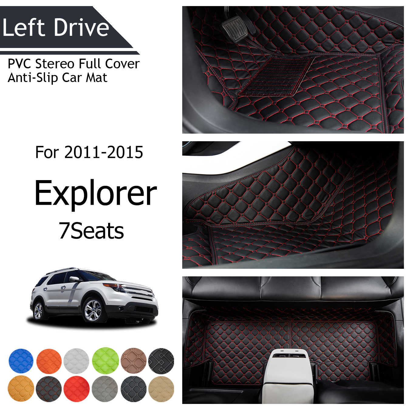 Flash mat Logo car floor mats for Lincoln all models Navigator MKZ