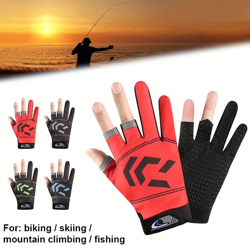 Daiwa Unisex Anti-Slip Fishing Gloves
