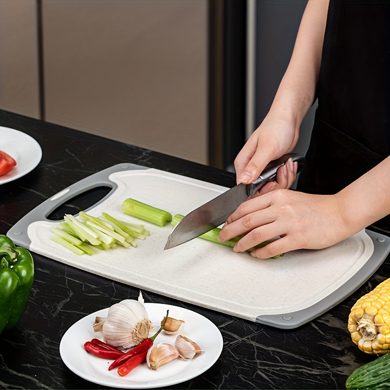 Non slip Plastic Cutting Board Set With Storage Base - Temu