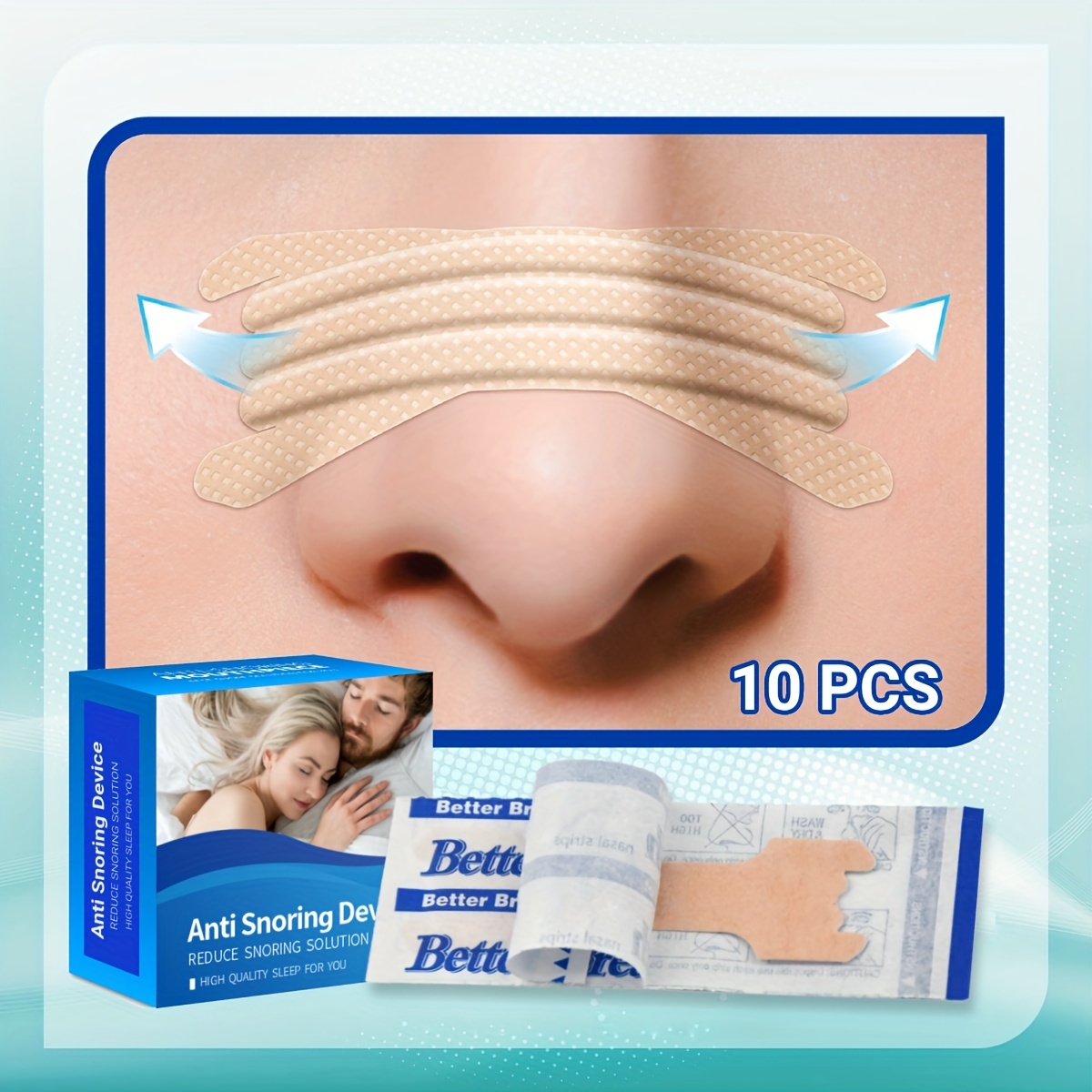 360 Pcs 360 Uds. Tiras para dormir cinta suave que previene la respiración  bucal para respirar por la nariz