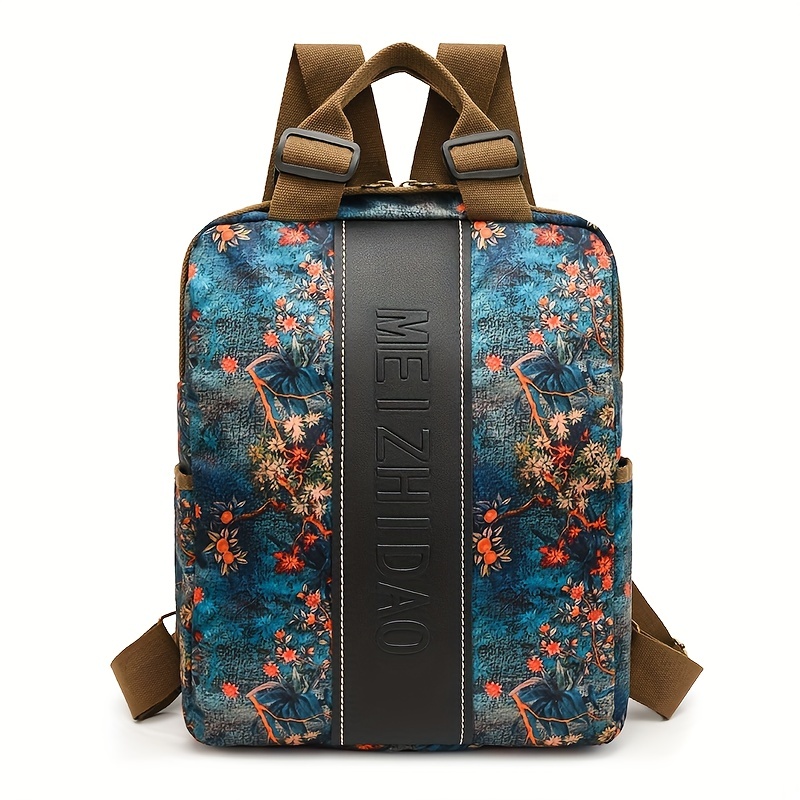 Mini Printed Backpack For Women, Faux Leather Purse With Adjustable Strap,  Casual Zipper Shoulder Bag, Bag - Temu Netherlands