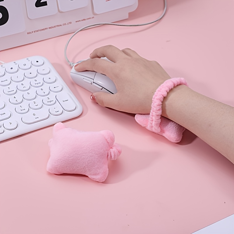 Mouse Wrist Rest 2 Sets, Cute Cat Design Mini Wrist Pad, Soft Hand Rest  Palm Rest, Small Lightweight Portable,Wrist Support Mouse Wrist Cushion Arm
