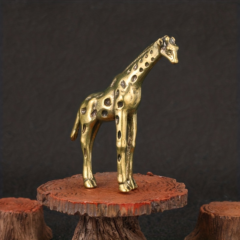 Vintage Brass Antelope Statue Brass Goat Figurine Lifelike Animal Tea Pet  Decor Golden 