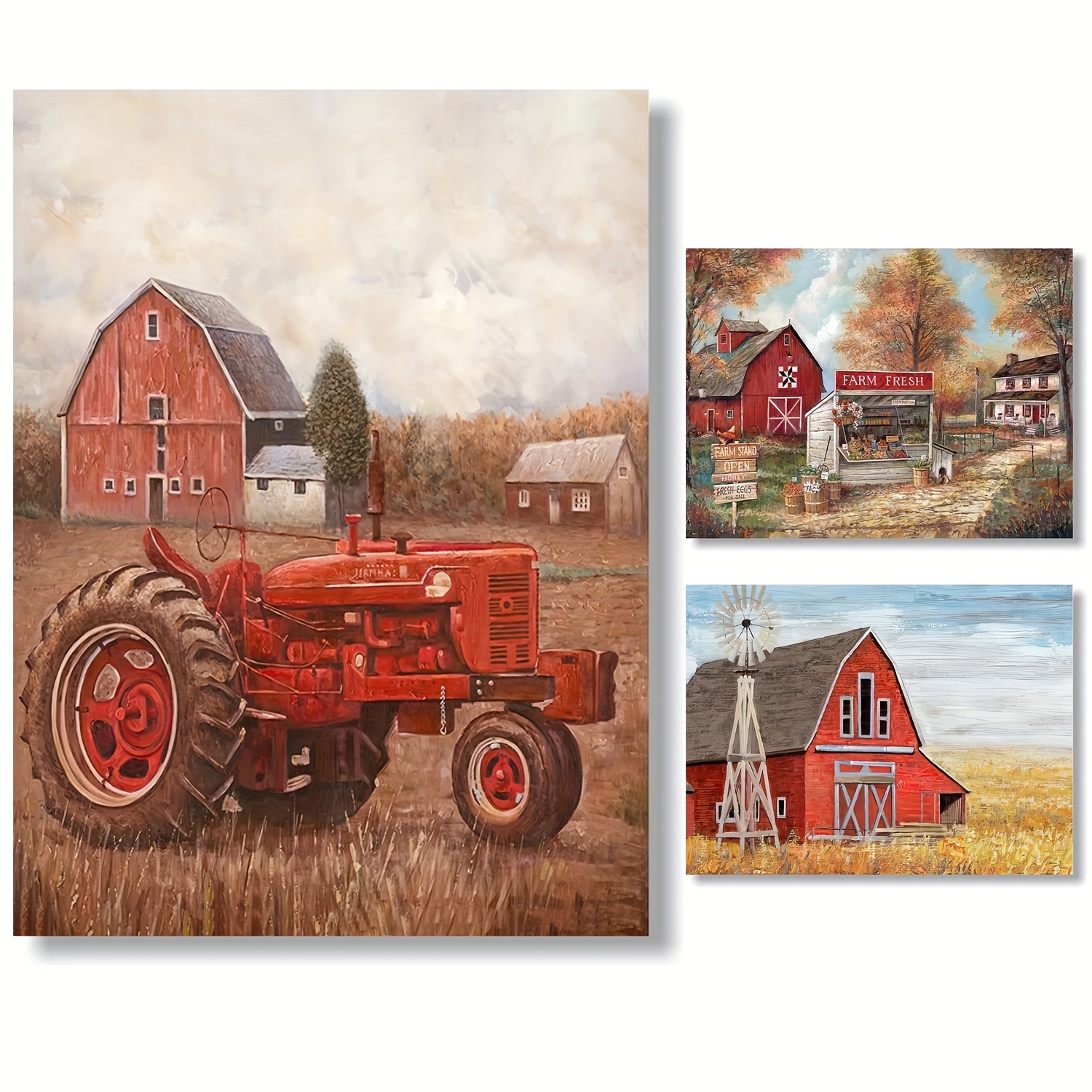 Cow Shed 30*40CM(Canvas) AB Round Drill Diamond Painting