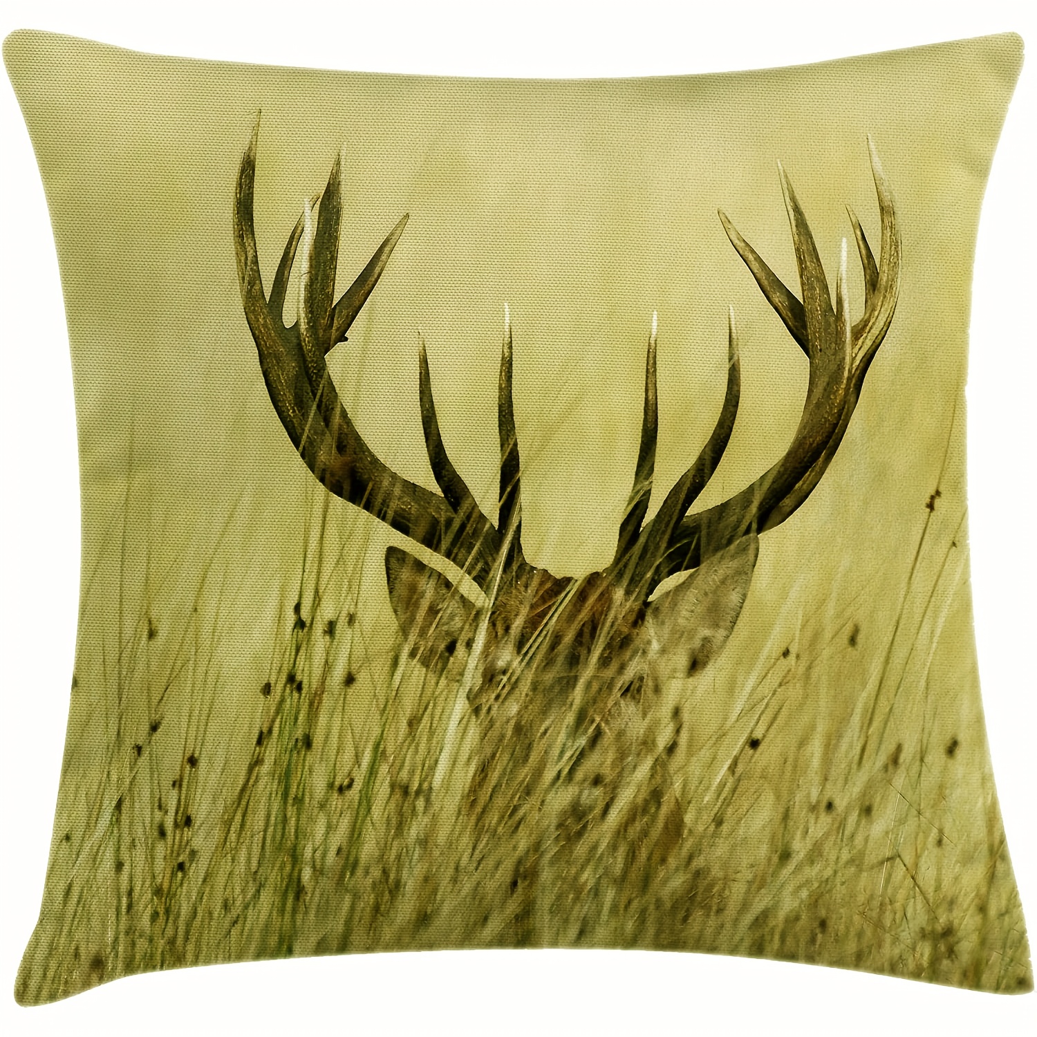 Soft Deer Hunting Decorative Throw Pillowcase For Antlers Pillow Case  Cushion Cover Western Farmhouse Cushion Short Plush Decor - Temu