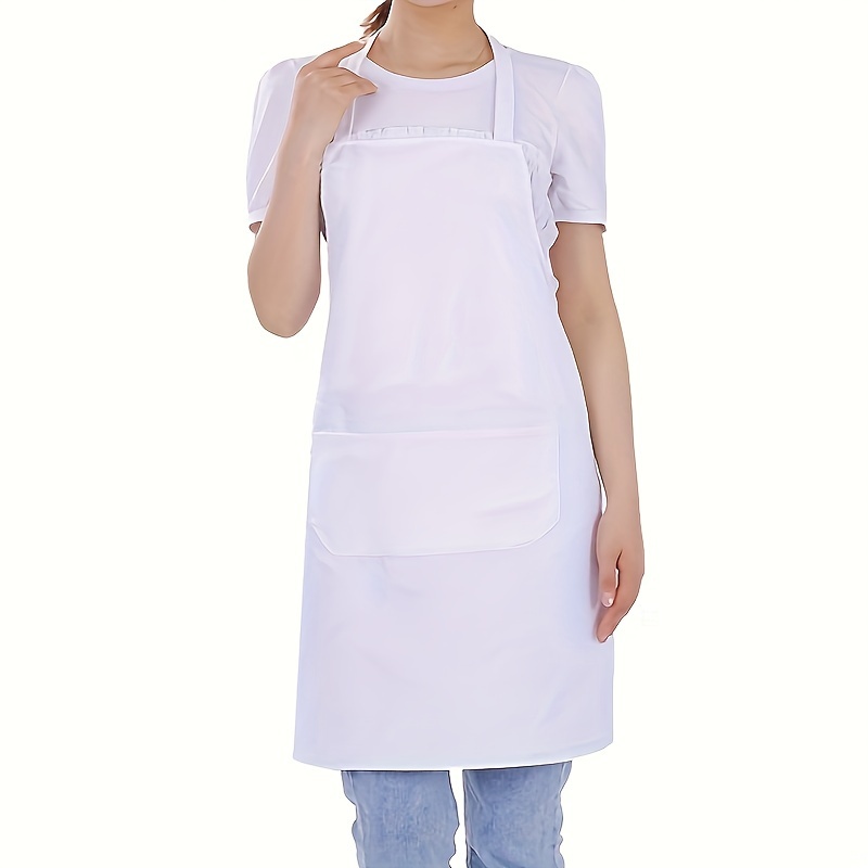 2 uds delantal de cocina blanco delantal de estilo largo delantal blanco  sin mangas delantal de cocina impermeable ShuxiuWang 9024715429551