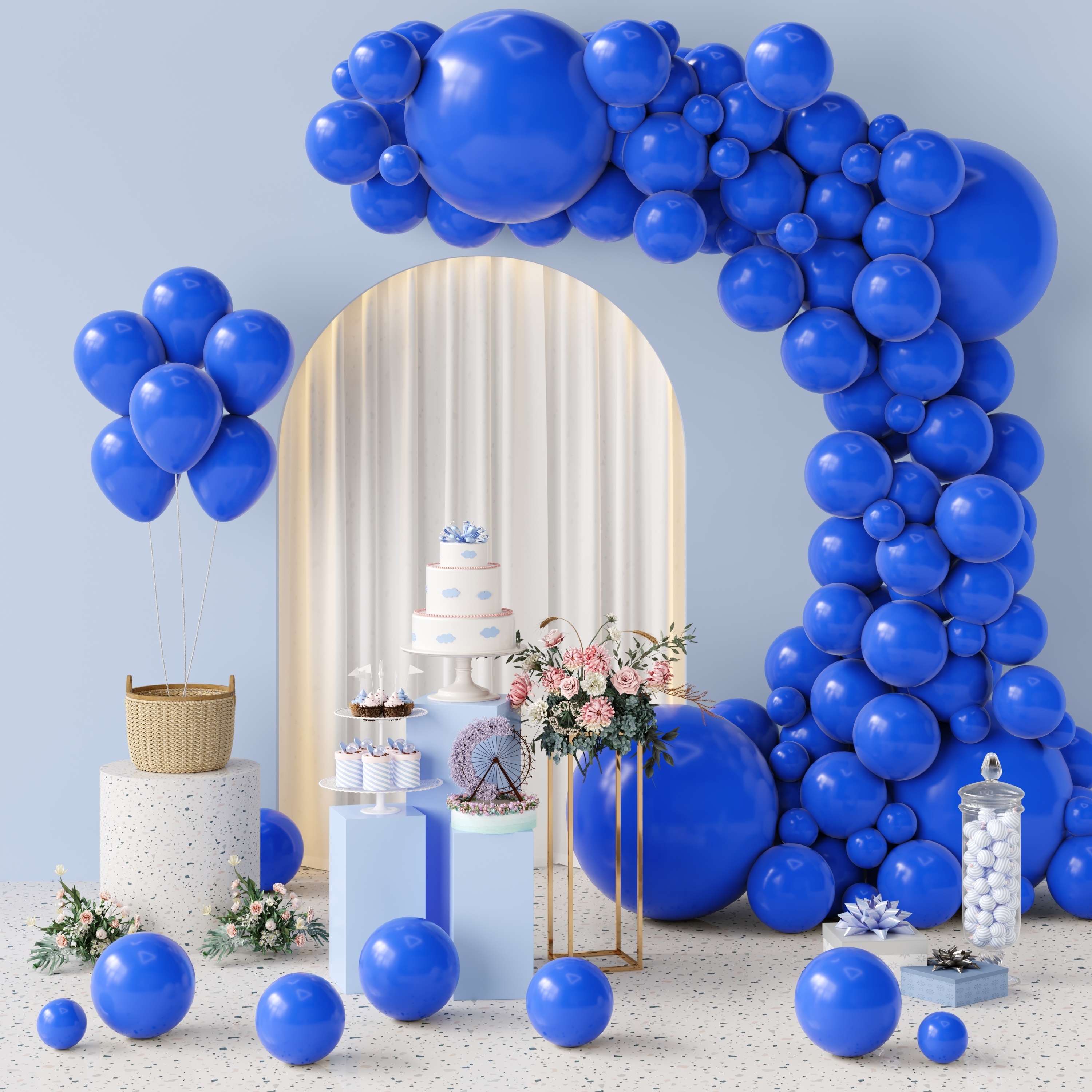 DIY Macaron Tiffany Blue Balloons Chain Set Garland Arch Kit baby shower  Birthday Wedding Party decoration adult modeling ballon