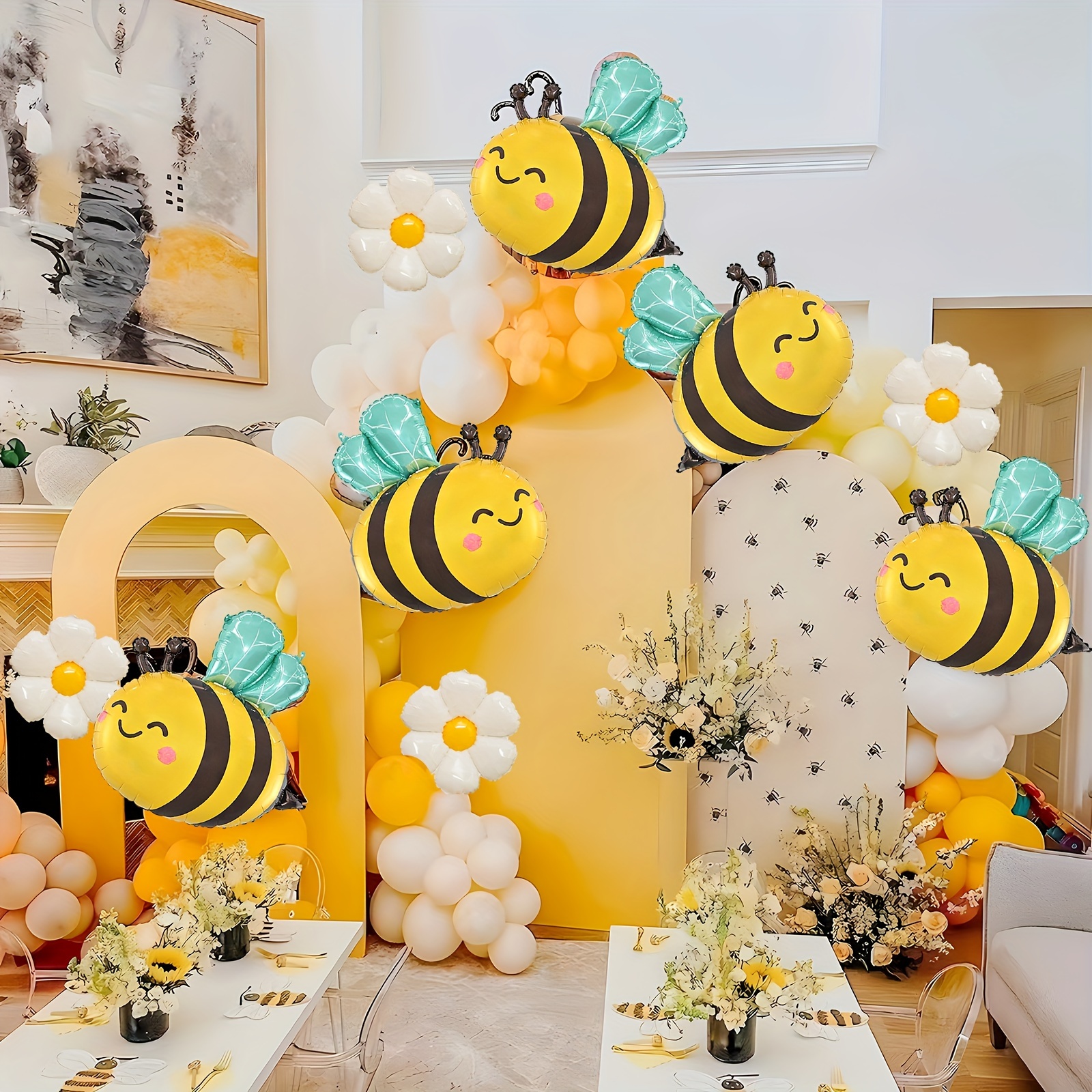 Transform Your Next Party With Bee Theme Balloon Scene - Temu