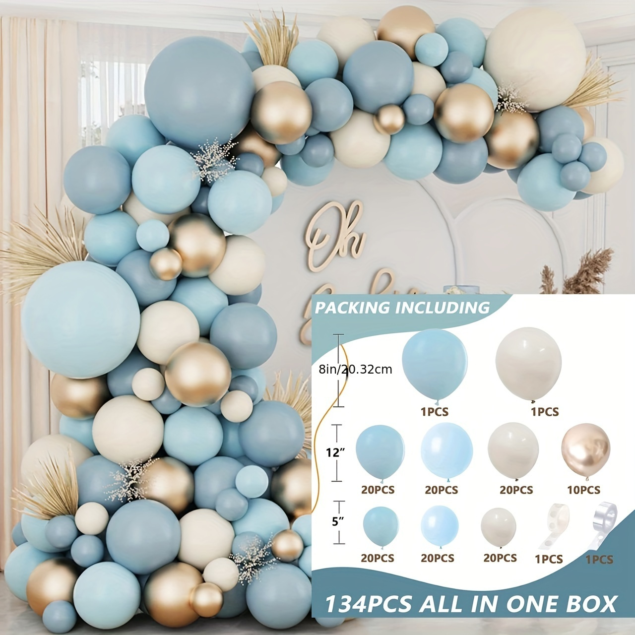 Bouquet Globos Metalizados Ramo Kit Bombas Set Decoración