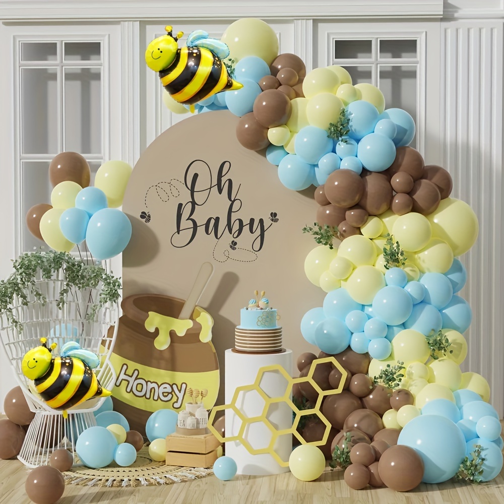Sweet Baby Co. Lemon Bumble Bee Baby Shower Decor Decorations with Honey  Yellow Balloon Garland Arch Kit, Mama to Bee Banner, Bumblebee Themed  Gender