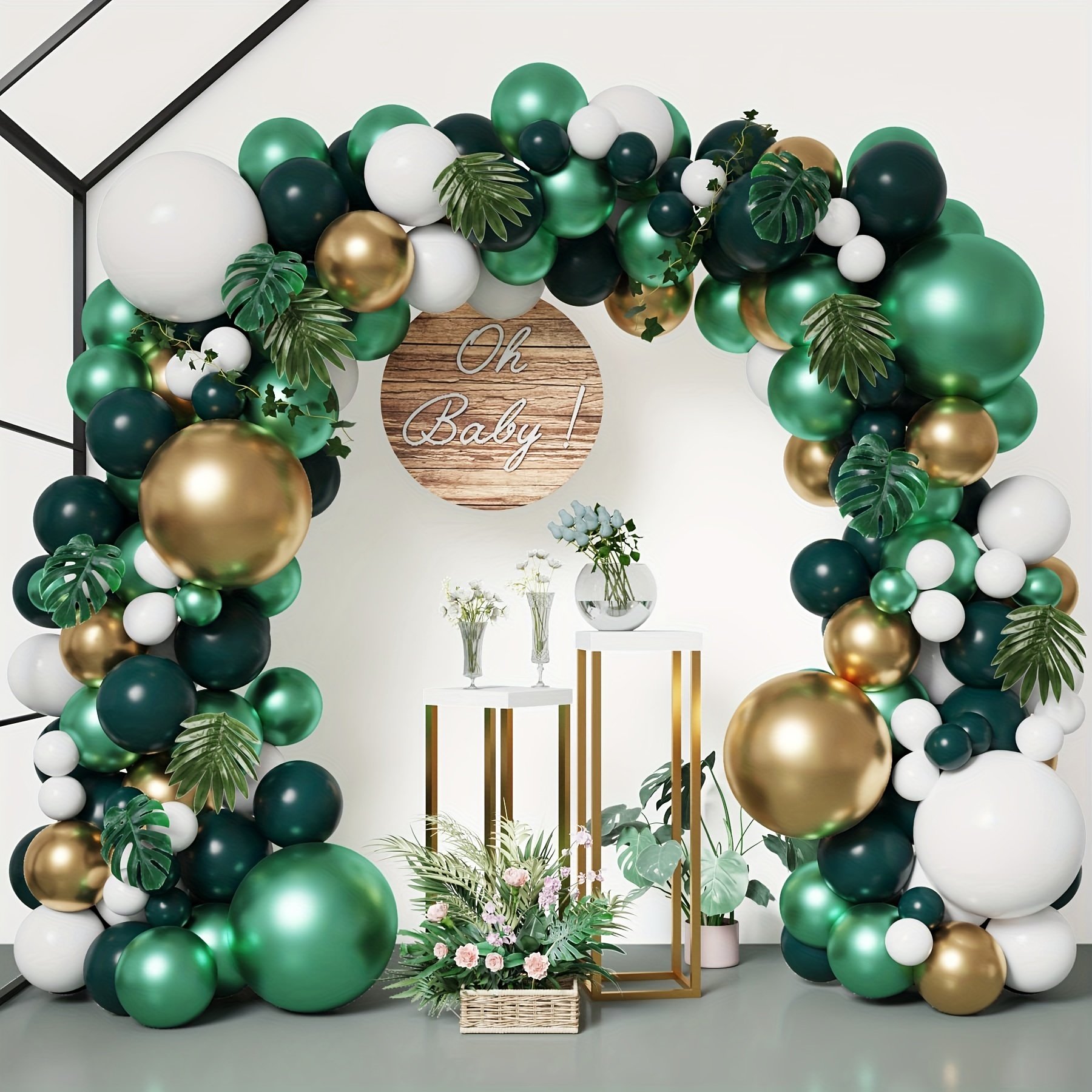 Green And Gold Party Decorations - Temu
