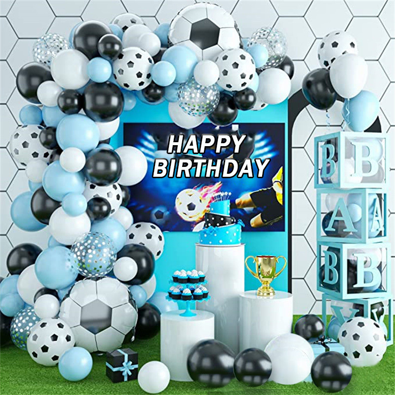 Decoraciones para fiestas de fútbol globos de aluminio número 1 para niños  fanáticos del fútbol fiesta de cumpleaños decoración de fiesta del día