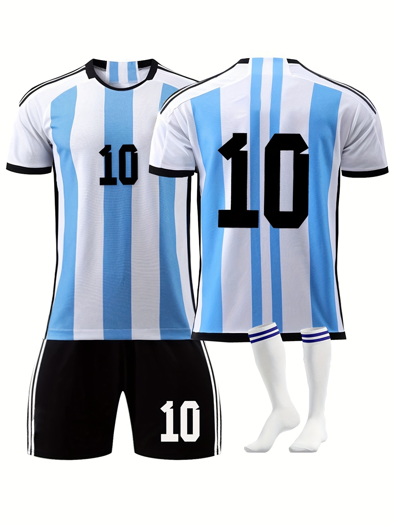 Messi - Camiseta de verano de manga corta de algodón para niños, informal,  PSG, cuello redondo, para niños