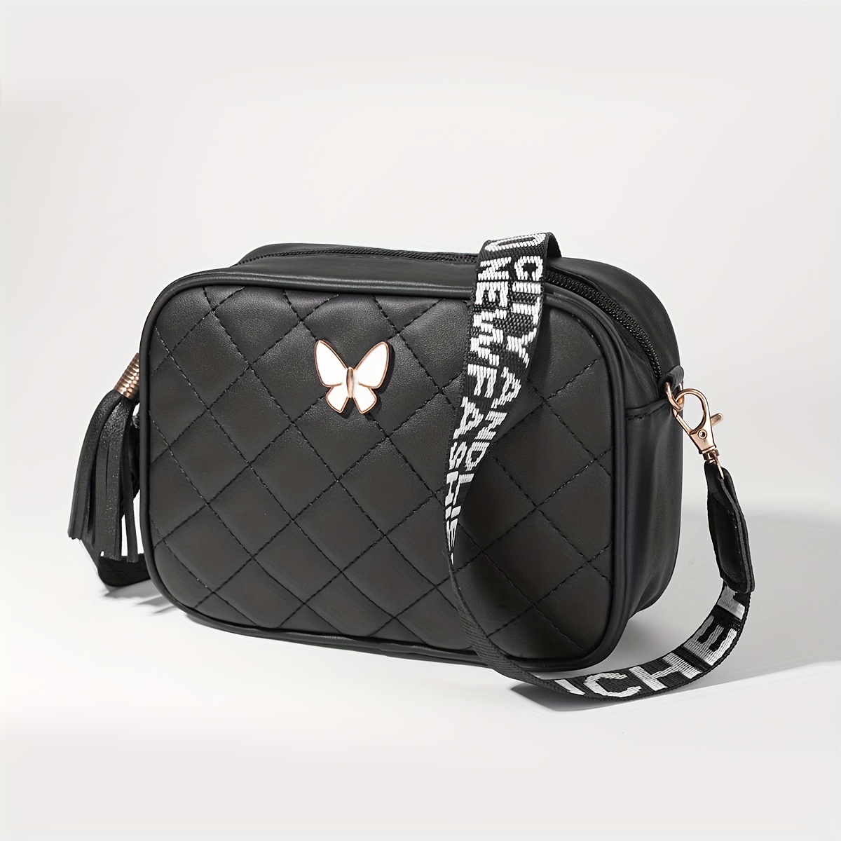 TWINSET: bag in chevron pattern synthetic leather - Black