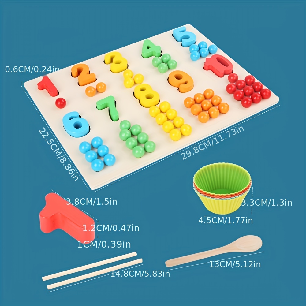 Montessori Kids Arithmetic Toys Number - Temu