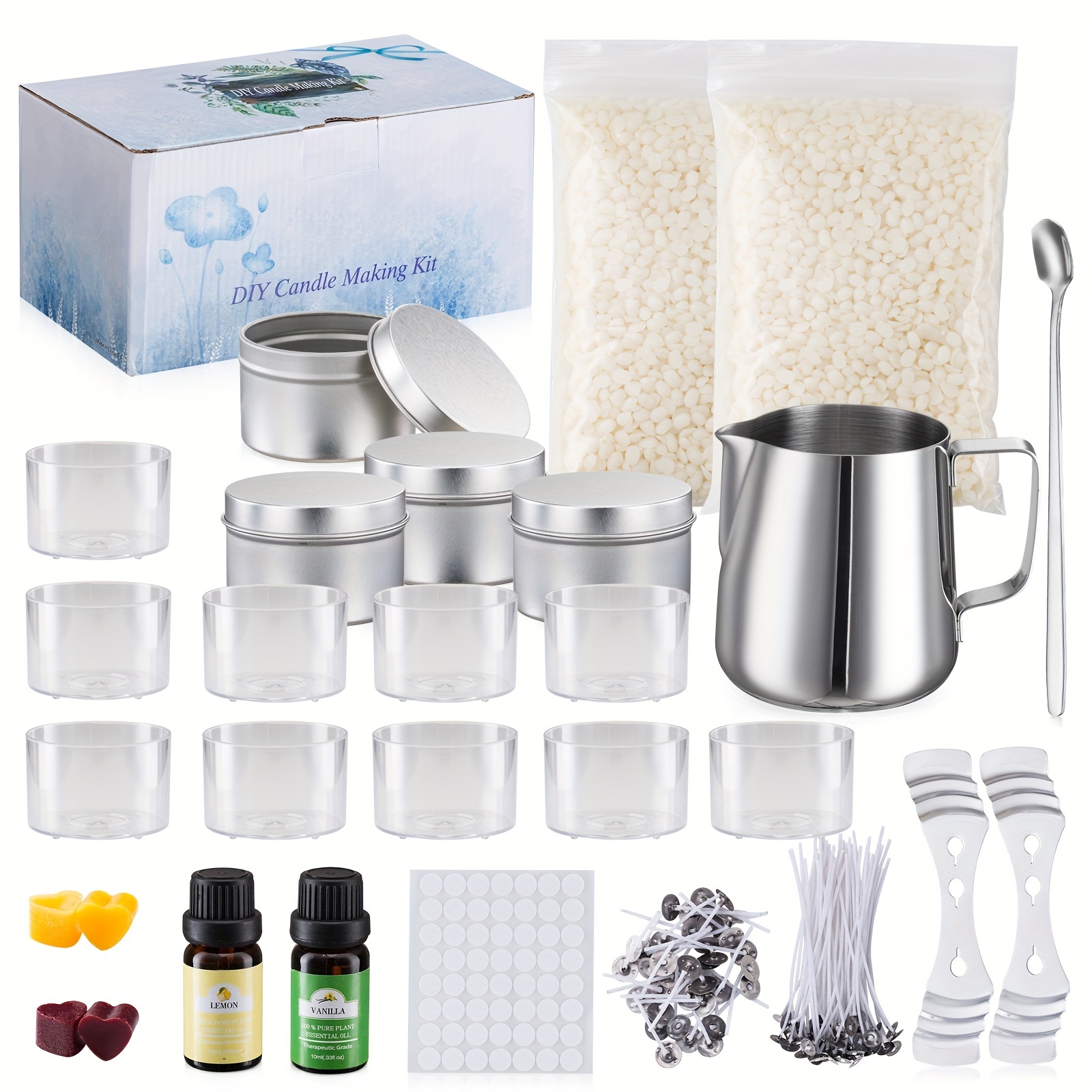 Kit Para Hacer Velas Herramientas Para Hacer Velas Olla Para Hacer Velas  Mecha Para Vela Pegatinas Para Mecha De Vela Soporte Para Mecha De Vela  Advancent HA024882-01