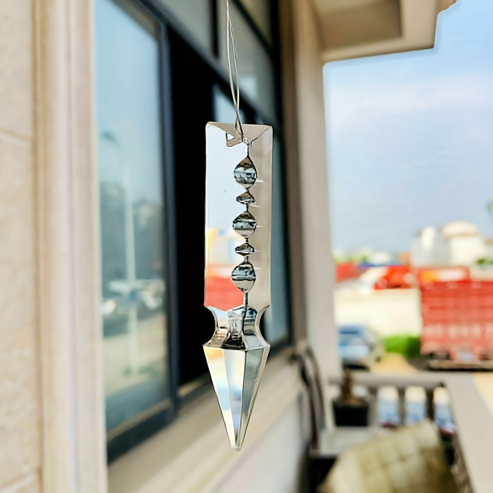 6 pièces Boule de Prisme de Cristal avec chaîne en métal, 30-40-50mm K9  Suspendus Boules de Prisme à facettes fenêtre Arc-en-Ciel Suncatcher  décoration : : Jardin