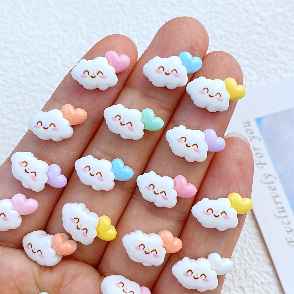 20 pcs Cute 3D Acrylic Lollipop Nail Charms - Colorful Manicure Accessories  for DIY Nail Art and Crafts