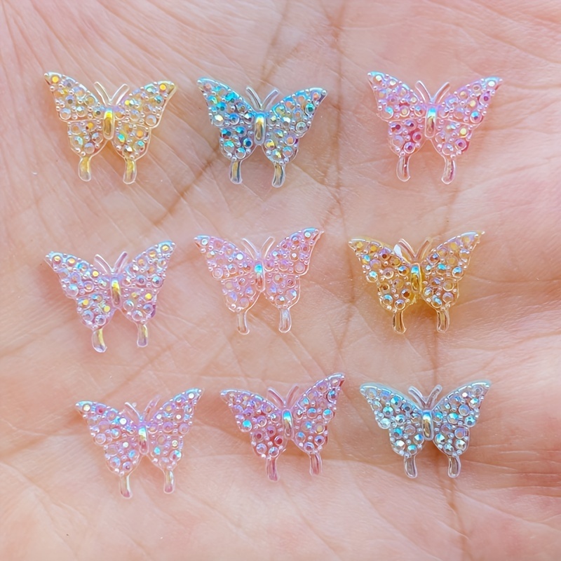 Rose Camellia Butterfly Mixed Pack Design Resin Charms For - Temu