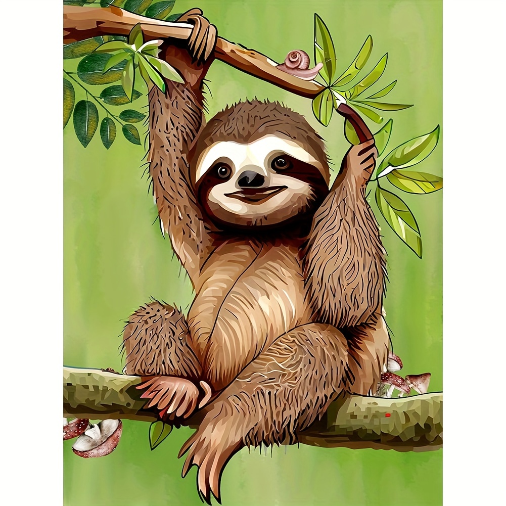 Sloth Animal Diamond Painting Cute Style Design Embroidery House Wall  Decoration