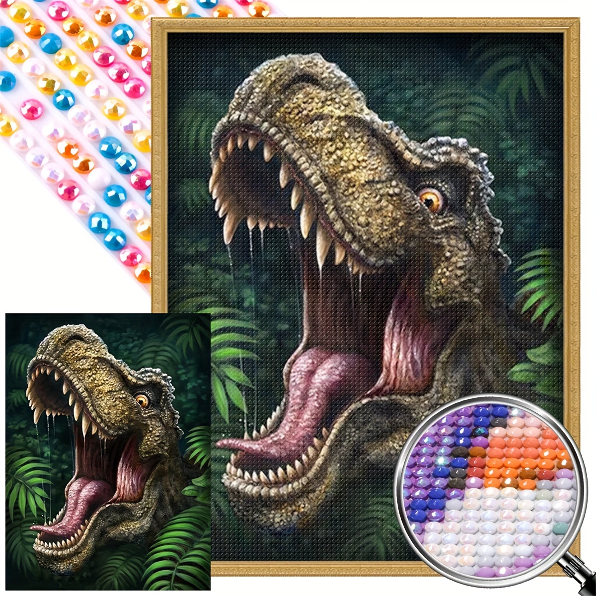 T-Rex-Dinosaur Diamond Painting - 60x80cm (24x32in) / Square